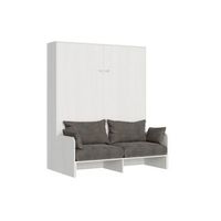 sofa cama doble kentaro vertical plegable blanco ceniza
