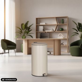 Cubo de basura de  de 30 litros beige