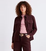 marella para mujer 2613441081200 sobrecamisa de ante mllapogeo granate 44 casual manga larga burdeos