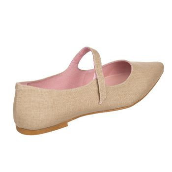 Bailarina beige lino
