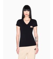 ax armani exchange para mujer xw001803af16294uc001 camiseta logo negro xs casual algodon manga corta