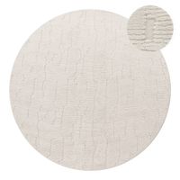 alfombra moderna tokko crema 160 cm redondo