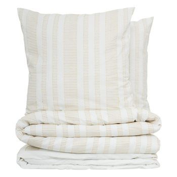 Juego De Cama Isao Blanco Algodón Amarillo 260x240cm