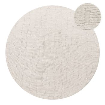 Alfombra moderna Tokko crema 120 cm redondo
