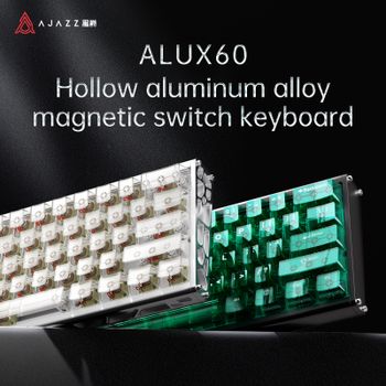Teclado para Juegos AJAZZ ALUX60 con Interruptores Magnéticos de Respuesta Rápida, Teclado con Cable con Efecto Hall, Frecuencia de Sondeo de 8K