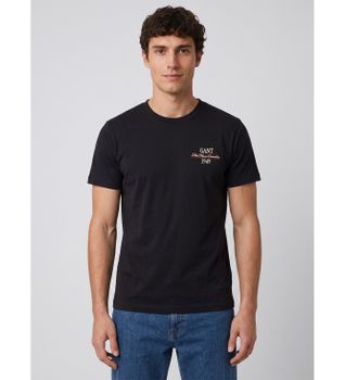 Gant para hombre. 2003459 Camiseta Gráfica marino (L), Casual, Algodón, Manga corta