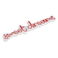 iluminacion led decorativa de plastico sweet dreams rojo 48x16x2 cm