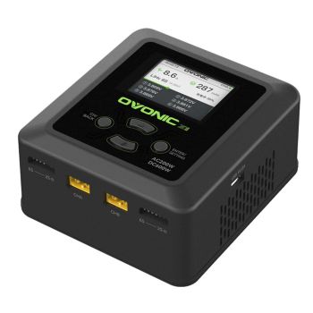 Cargador de batería de equilibrio OVONIC X1 Dual AC 200W DC 600W 15A RC para baterías Lipo / Life / NiCd / NiMH / LiHV