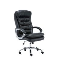 silla de oficina xxl vancouver simil cuero negro 77x68x116 cm clp