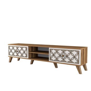Mueble Tv Class Blanco Nogal