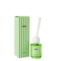 difusor con varillas  en cristal verde 7