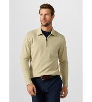 hackett london para hombre hm5800134 sudadera polo con cremallera y logo waffle beige xl casual poliester manga larga