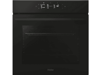 Horno - Haier ID Series 4 H6 ID46G3YTB, Multifunción, Pirolítico y por agua, 78 l, Guías telescópicas, 20 funciones, 60 cm, Negro