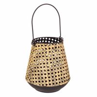 portavelas de metal  dorado 175x175x19h cm