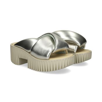 4ccccees Sandalias Con Plataforma Mujer - Plata Talla 39