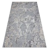 alfombra structural sole d3842 - hexagonos tejido plano gris  beige 140x190 cm