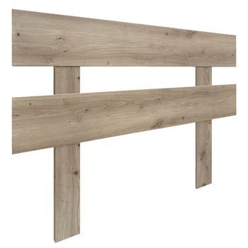 Dhome Cabecero Roble 110cm Horizontal Estilo Valla Con Patas Madera Reciclada Dm Herrajes Incluidos (110cm Horizontal Valla, Roble)