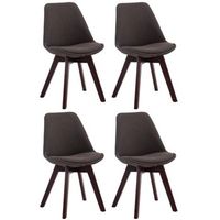 set de 4 sillas borneo para comedor en tela gris oscuro 55x48x84 cm clp