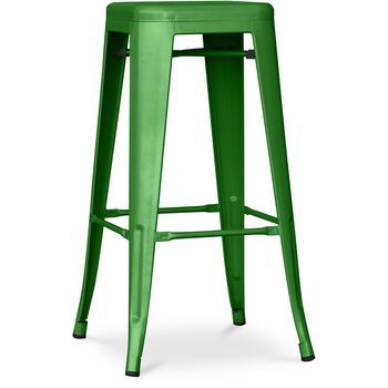 Taburete De Bar - Diseño Industrial - 76cm - New Edition- Stylix  Verde