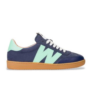 Wonders para mujer. AP-2001 Zapatillas de piel Nubia 01 azul (36), Plano, Cordones, Casual