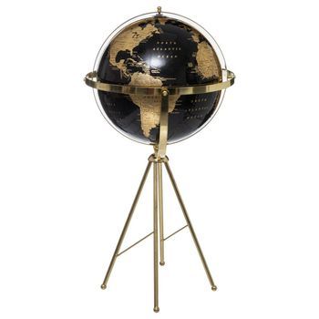 Gm Globe Negro Tierra Oro H 79 Cm