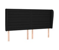vidaxl cabecero con orejas de tela negro 163x23x118128 cm