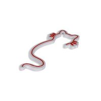 iluminacion led decorativa de plastico cat rojo 22x48x2 cm