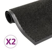 alfombras entrada rectangulares de nudo 2 uds negro 120x180 cm vidaxl