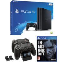 sony playstation 4 pro the last of us part ii  twin docking station bundle red