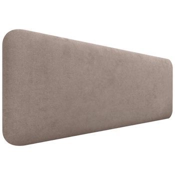 Dhome Cabecero Tapizado Liso Redondeado Tela Para Pared Acústicos Cabeceros Absorbentes Cabezal Cama Dormitorio (tierra, 145cm)