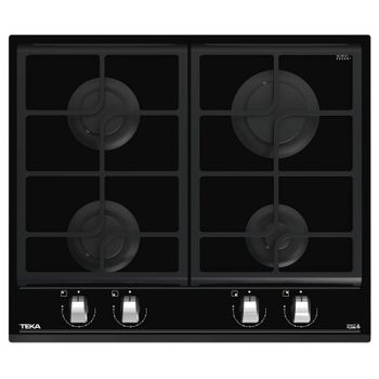 Teka GZC 64300 Placa de Gas Natural 4 Zonas Cristal Negro