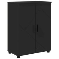 gabinete de bano con almacenamiento negro 60 x 35 x 80 cm vidaxl