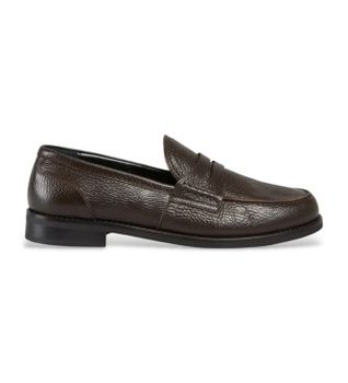 Semicouture para mujer. Y5WZ35 Mocasines de piel Damienne marrón (38), Plano, Ninguno, Casual