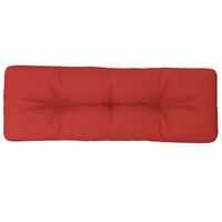 cojin para sofa de palets de tela rojo 120x40x12 cm vidaxl