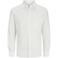 jack  jones camisa manga larga 12268988 jjebreeze linen blend shirt ls sn jnr white para nino