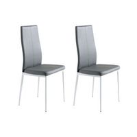 pack 2 sillas salon comedor sora estilo moderno en color gris 98x42x47 cm