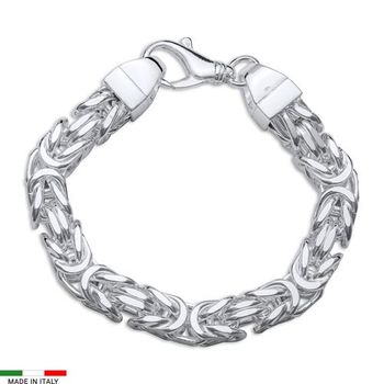Pulsera bizantina para hombre de plata 925, 9 mm