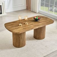 mesa de comedor ovalada - mueble para comedor - mdf - madera 180x90x76cm