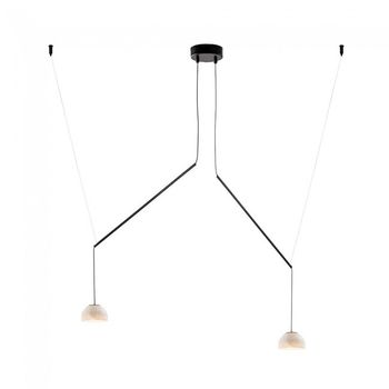 Lámpara colgante led absidiola mini alabastro móvil (2x3.5w)