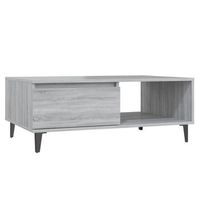 mesa de centro madera de ingenieria gris sonoma 90x60x35 cm vidaxl