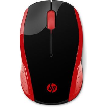 HP 200 Ratón Óptico Inalámbrico 1000 DPI Rojo Imperial