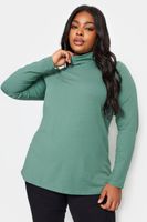 yours top verde de cuello alto mujer curvy y tallas grandes yours