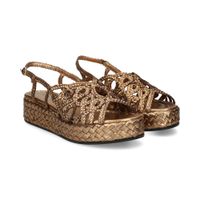 pons quintana sandalias con plataforma mujer - marron talla 39