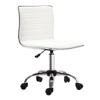 silla de escritorio welltin t1008 sin brazos blanca giratoria altura ajustable