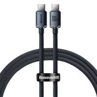 baseus crystal shine cable trenzado usb-c a usb-c 100w 12m negro