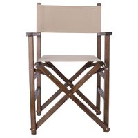 silla de nogal con lona piedra 51x46x86 cm