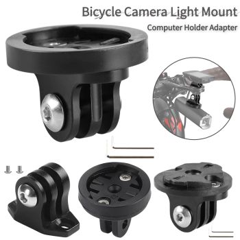 Adaptador de soporte para faro de cámara de bicicleta, soporte para ordenador de bicicleta, para Garmin, Gopro, Base de fijación, asiento de conexión, 1 ud.