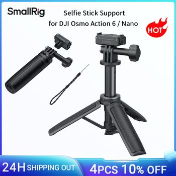 Soporte para Selfie Stick SmallRig para DJI Osmo Action 6 / Nano, con Adaptador de Liberación Rápida, Soporte Trípode 2 en 1 para Grabación -6149