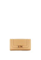 cartera grande con solapa marco aplicado en relieve y logo camel taglia unica