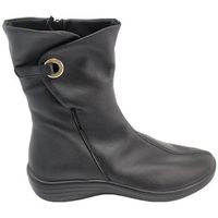 arcopedico botines bota media zion licra negra para mujer